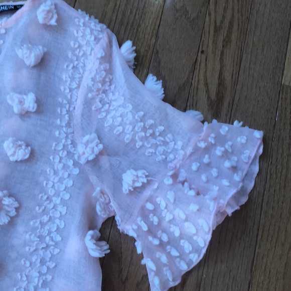Shein official sheer  pompom blouse - Picture 14 of 14